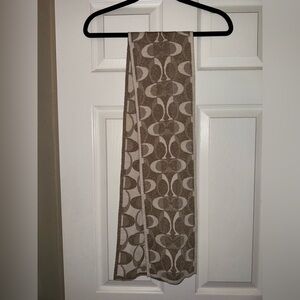 Coach Brown Patterned Scarf